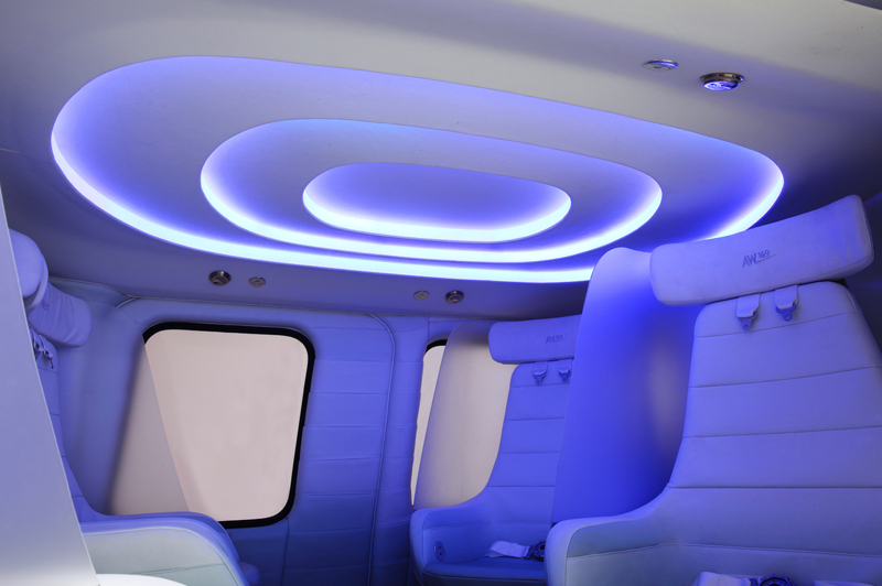 Blue LED interior design