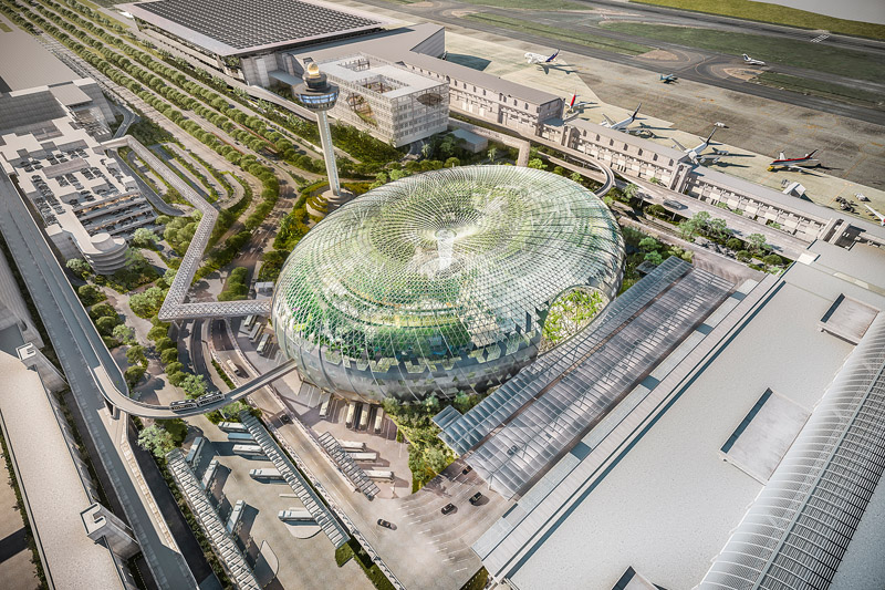 jewel changi Airport Aerial view