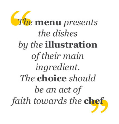 the menu quote