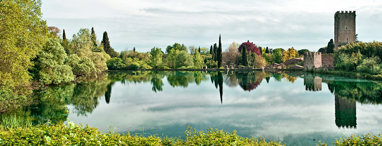 Panoramical view of Ninfa's garden