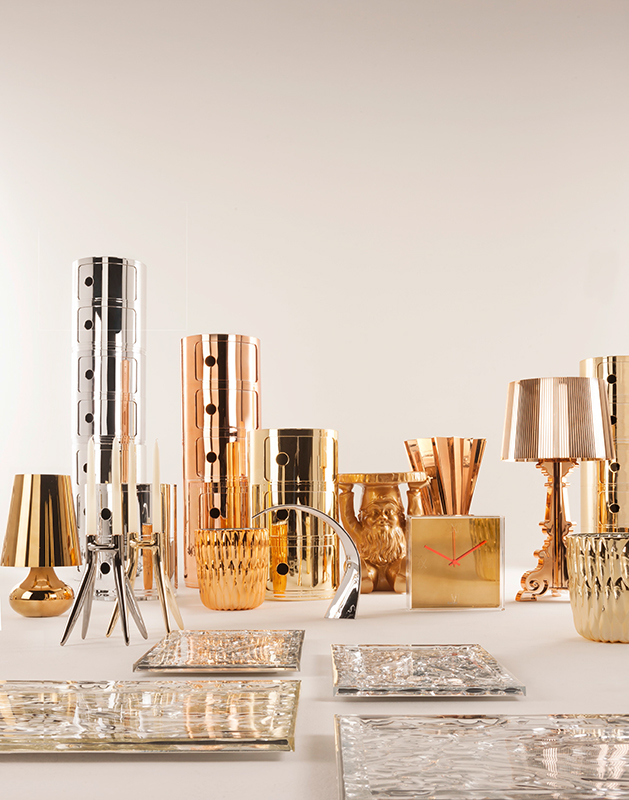 kartell precious gold silver copper design designers