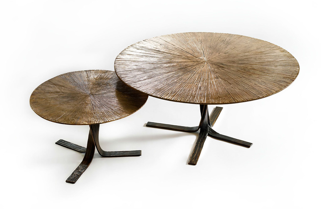 round bronze tables