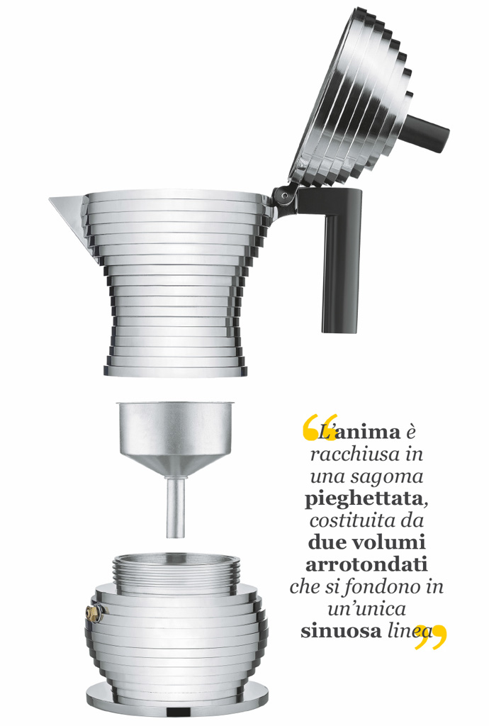 La geometria della struttura interna della caldaia di “Pulcina” permette di completare l’erogazione del caffè, eliminando a fine estrazione l’effetto stromboliano causa del retrogusto bruciato e amaro.