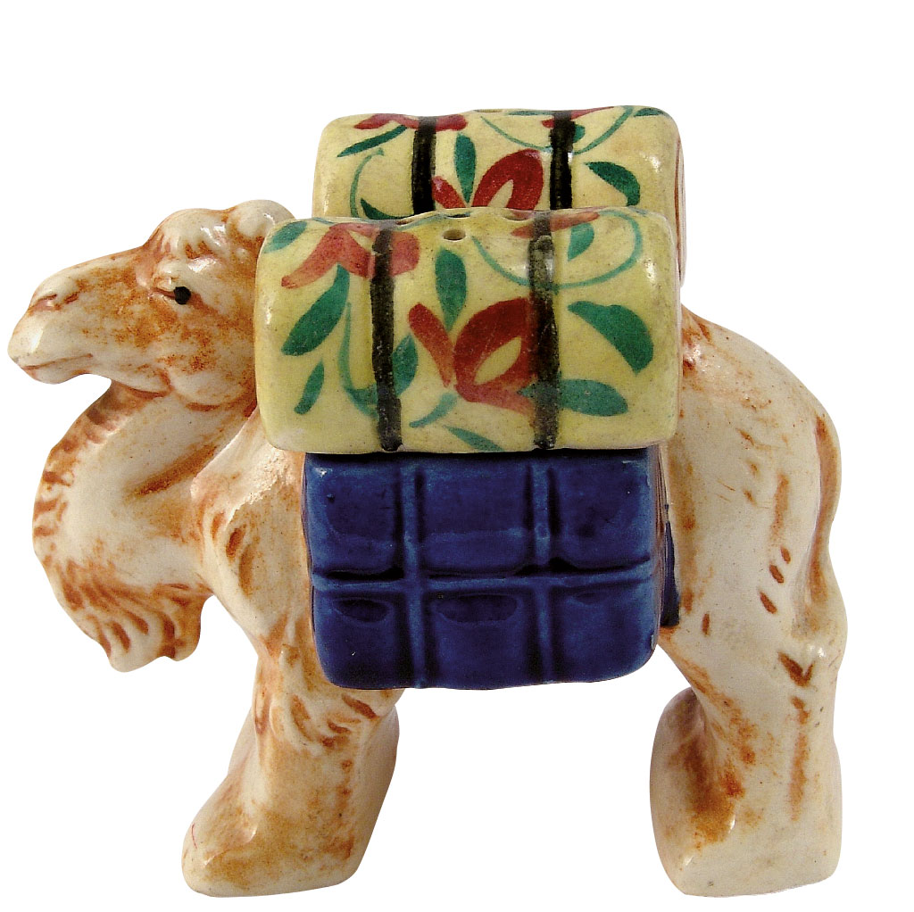 Camel with packsaddles as salt and pepper shakers