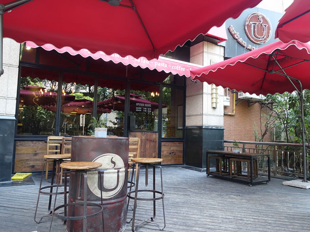 terrace of urban soup kitchen in shangai