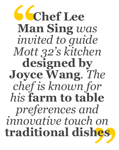 Mott 32 designer Joyce Wang and chef Lee Man Sing