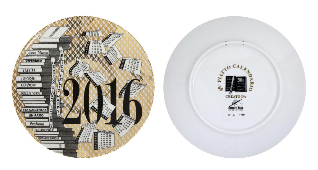 Fornasetti, piatto Calendario 2016