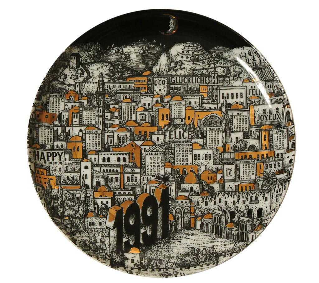 Fornasetti, piatto Calendario 1991