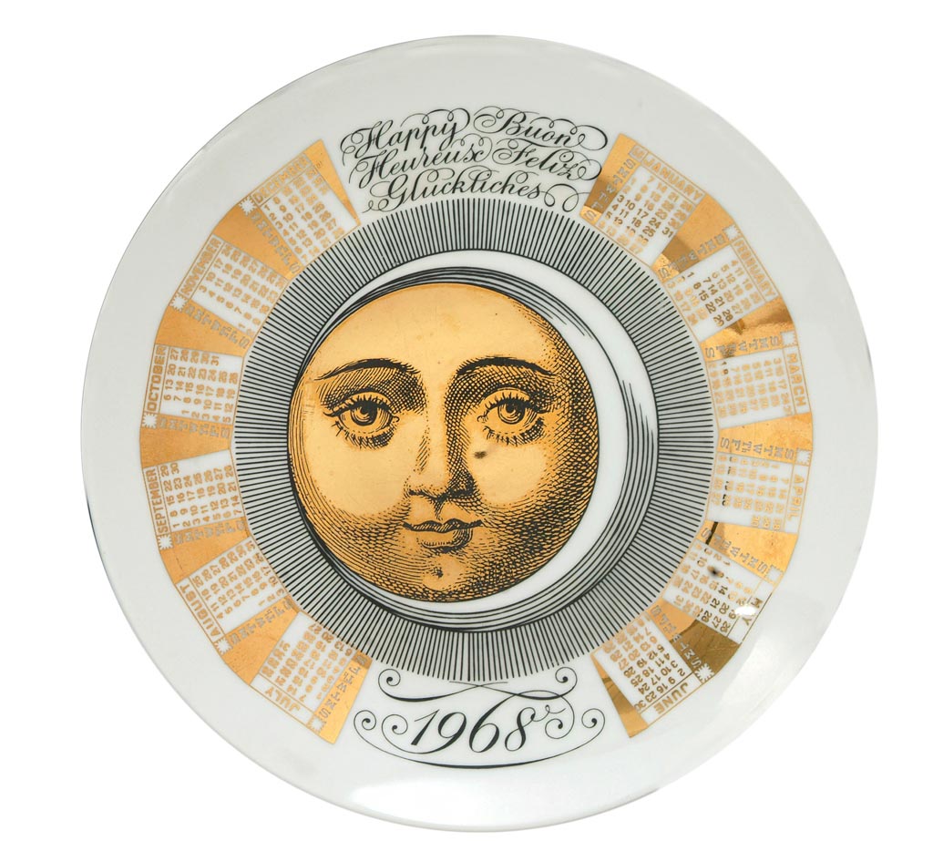 Fornasetti, piatto Calendario 1968