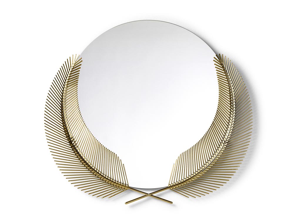 mirror in polished brass