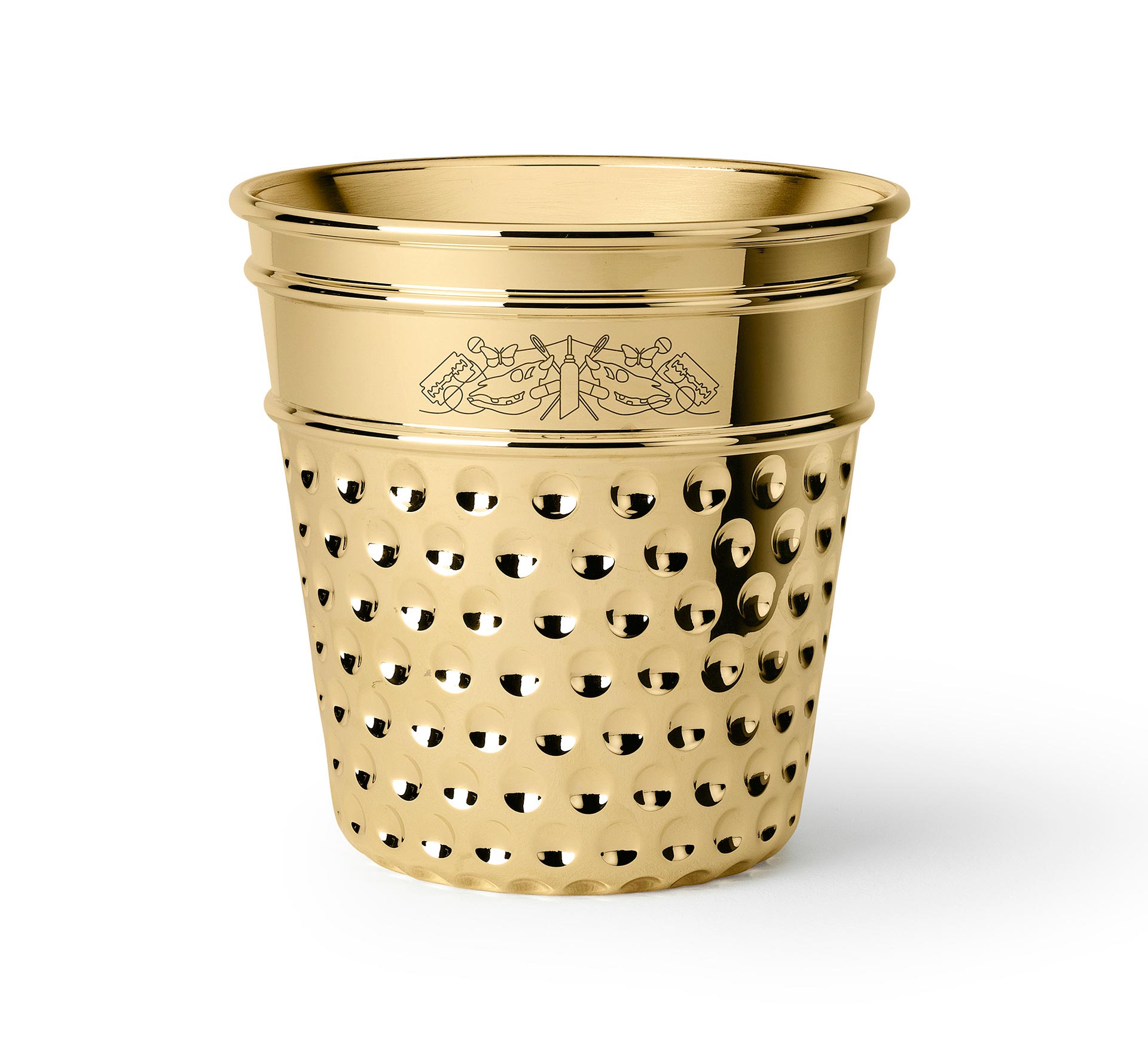 ice bucket in polished brass