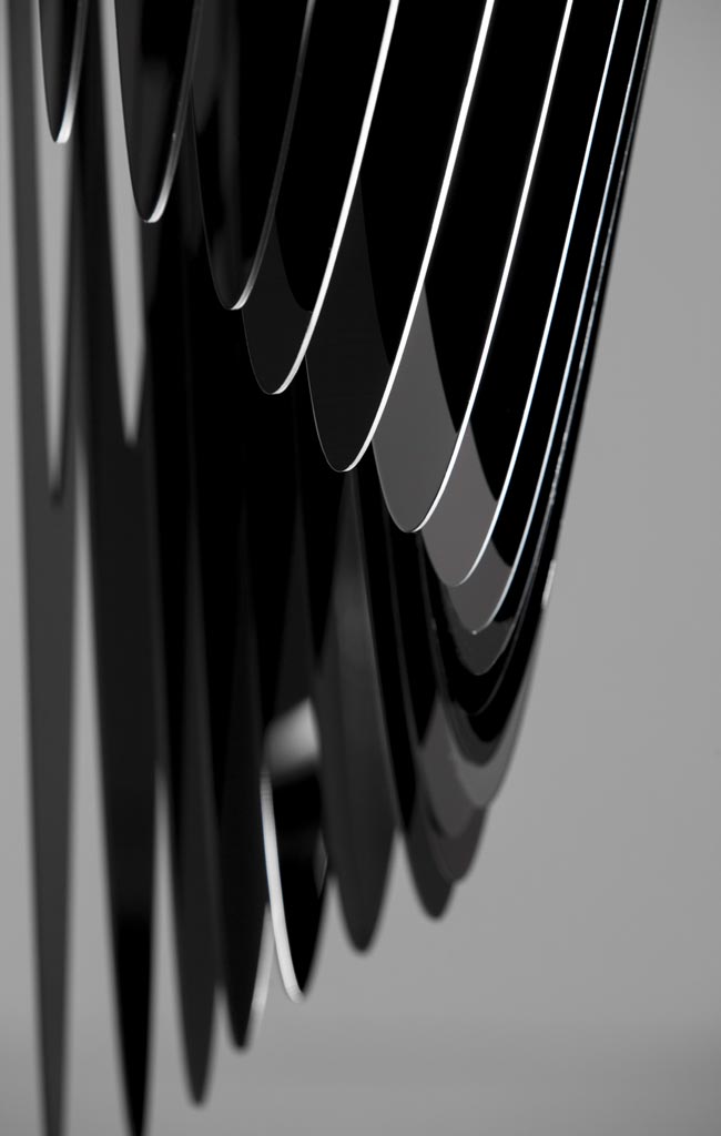 Detail of Avia chandelier, design by Zaha Hadid for Slamp